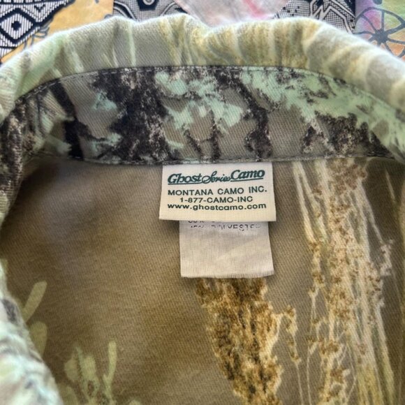 vintage MONTANA CAMO Prairie Ghost Camouflage Shirt Mens SMALL - Picture 5 of 8